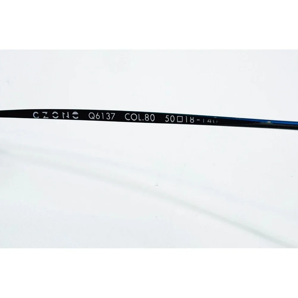 Czone Eyeglasses Mens Black Q6137 Col.80 Square Full Rim 50-18-140